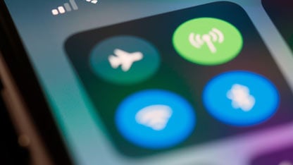 A close-up of a smartphone screen displaying connectivity options